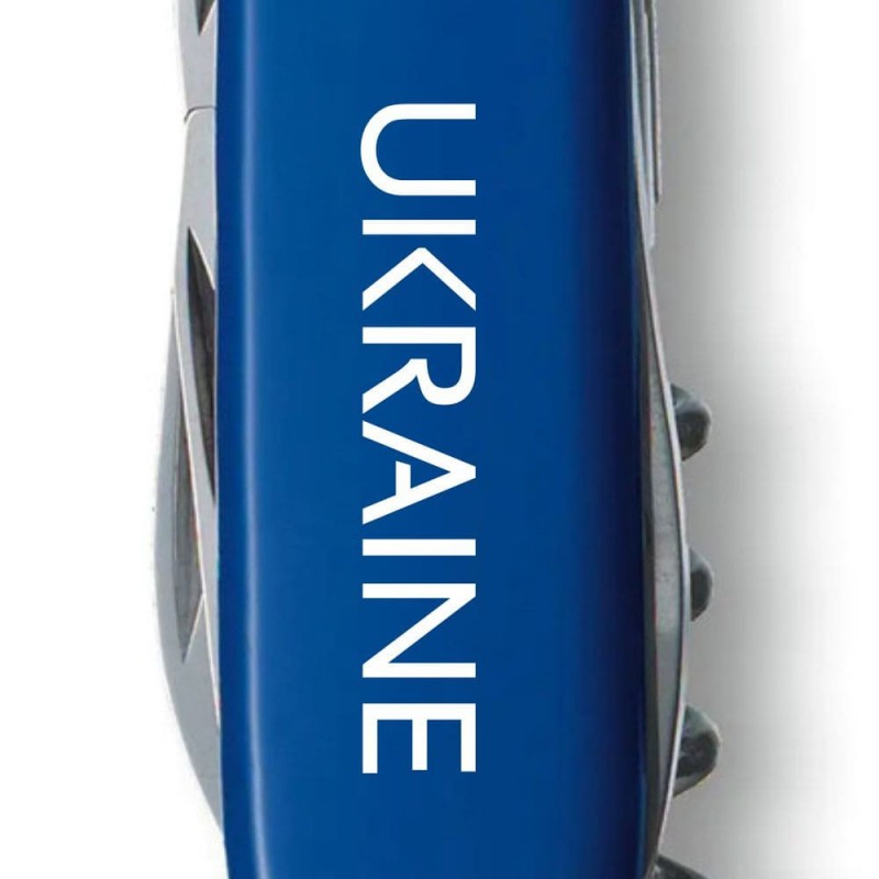 Ніж складаний, мультитул Victorinox Spartan Ukraine (91мм, 12 функцій), синій 13603.2_T0140u