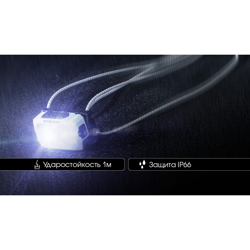 Ліхтар налобний Nitecore NU21 (360 люмен, 8 режимів, USB-C), білий