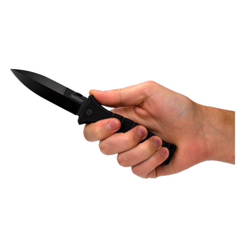 Ніж складаний Kershaw XCOM (довжина: 202мм, лезо: 92мм, чорне), чорний