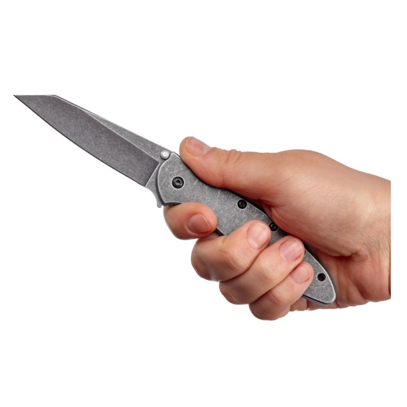 Ніж складаний Kershaw Leek RT BlackWash (довжина: 179 мм, лезо: 76 мм), сірий