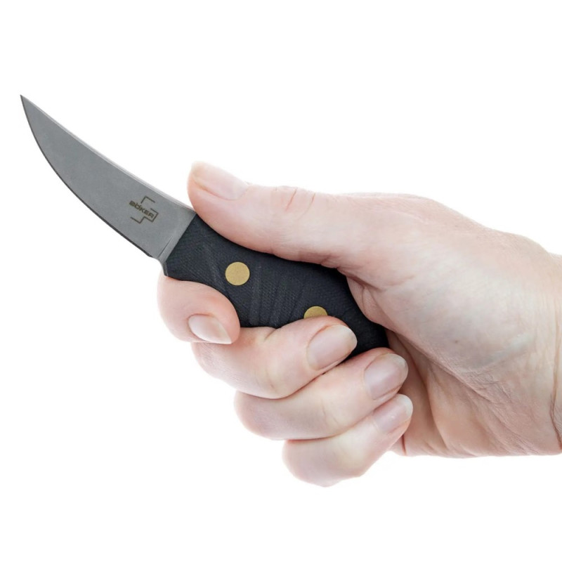 Нож фиксированный Boker Plus Shrimp (длина 135 мм, лезвие 60 мм), черный