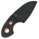 Ніж фіксований Boker Plus Gnome (довжина 98 мм, лезо 55 мм, чорне), чорний