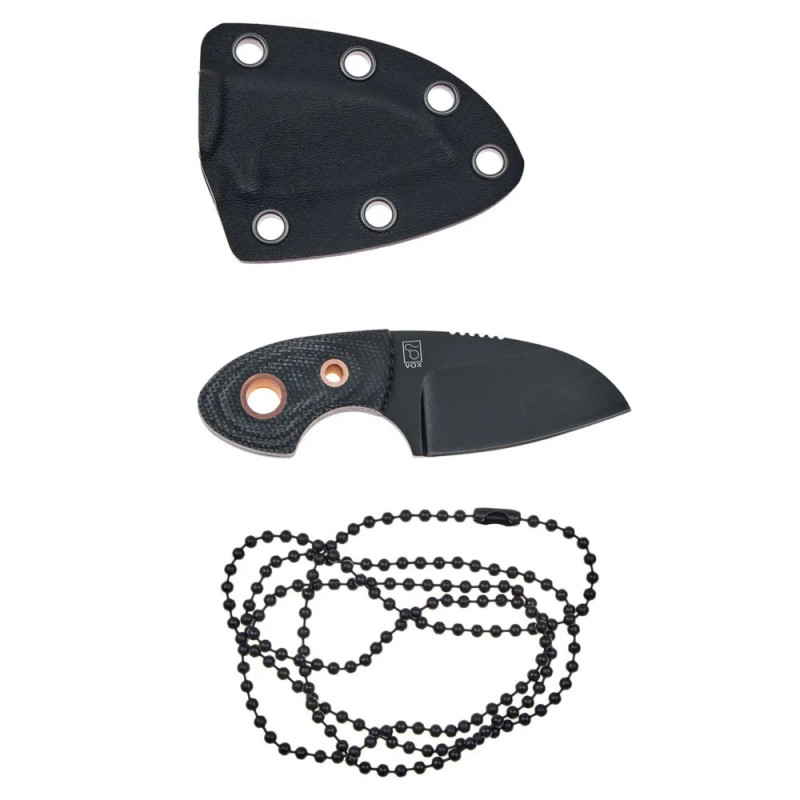 Ніж фіксований Boker Plus Gnome (довжина 98 мм, лезо 55 мм, чорне), чорний
