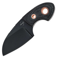 Ніж фіксований Boker Plus Gnome (довжина 98 мм, лезо 55 мм, чорне), чорний