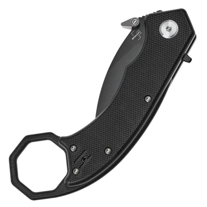Нож складной керамбит Boker Plus HEL Karambit (длина 170 мм, лезвие 61 мм, черное), черный