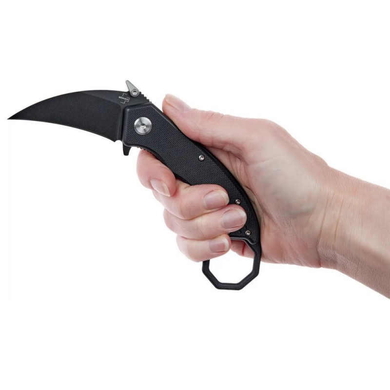 Нож складной керамбит Boker Plus HEL Karambit (длина 170 мм, лезвие 61 мм, черное), черный