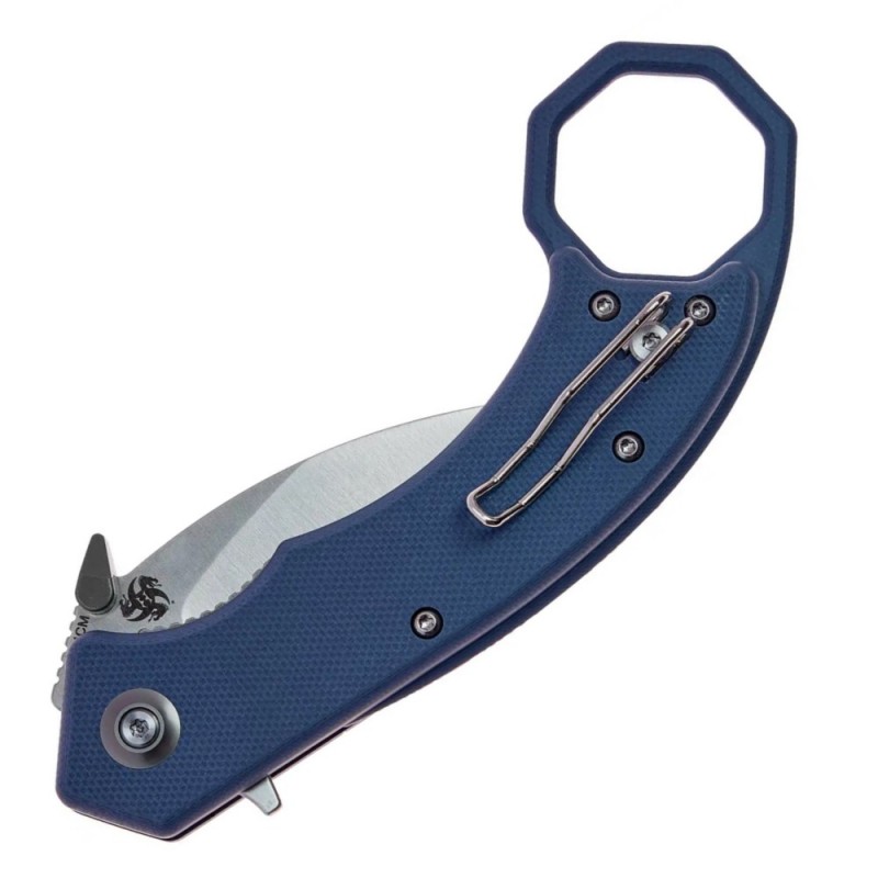 Нож складной керамбит Boker Plus HEL Karambit (длина 170 мм, лезвие 61 мм, черное), синий