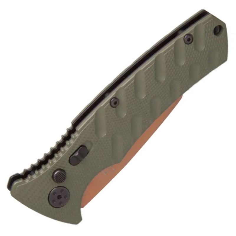 Нож складной Boker Plus Strike Tanto Desert Warrior (длина 201 мм, лезвие 85 мм),  оливковый