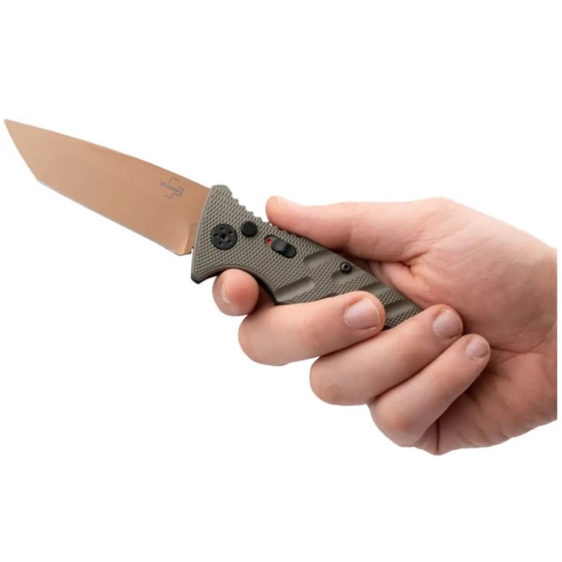 Нож складной Boker Plus Strike Tanto Desert Warrior (длина 201 мм, лезвие 85 мм),  оливковый