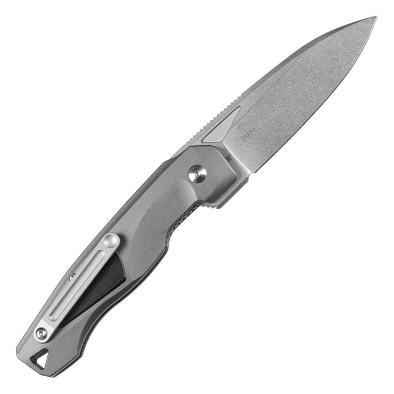 Нож складной Boker Plus Aluma (длина 220 мм, лезвие 91 мм), серый
