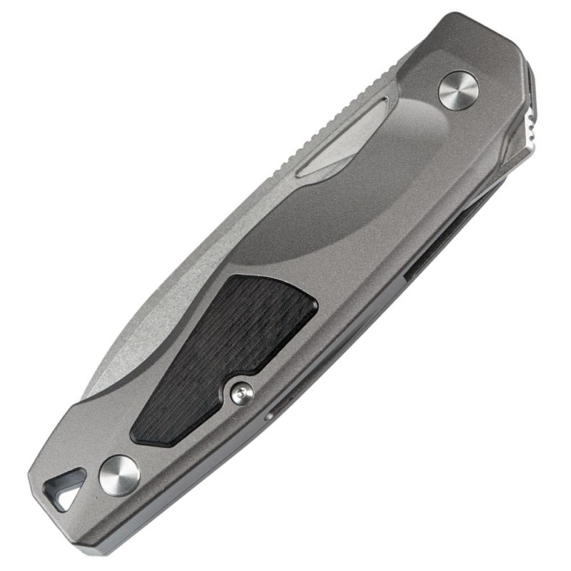 Нож складной Boker Plus Aluma (длина 220 мм, лезвие 91 мм), серый