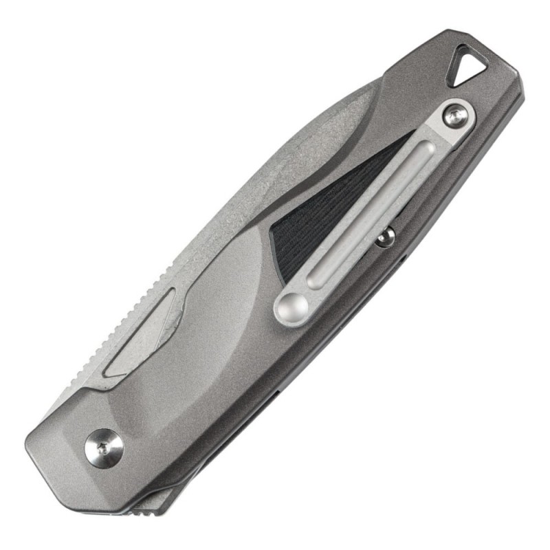 Нож складной Boker Plus Aluma (длина 220 мм, лезвие 91 мм), серый