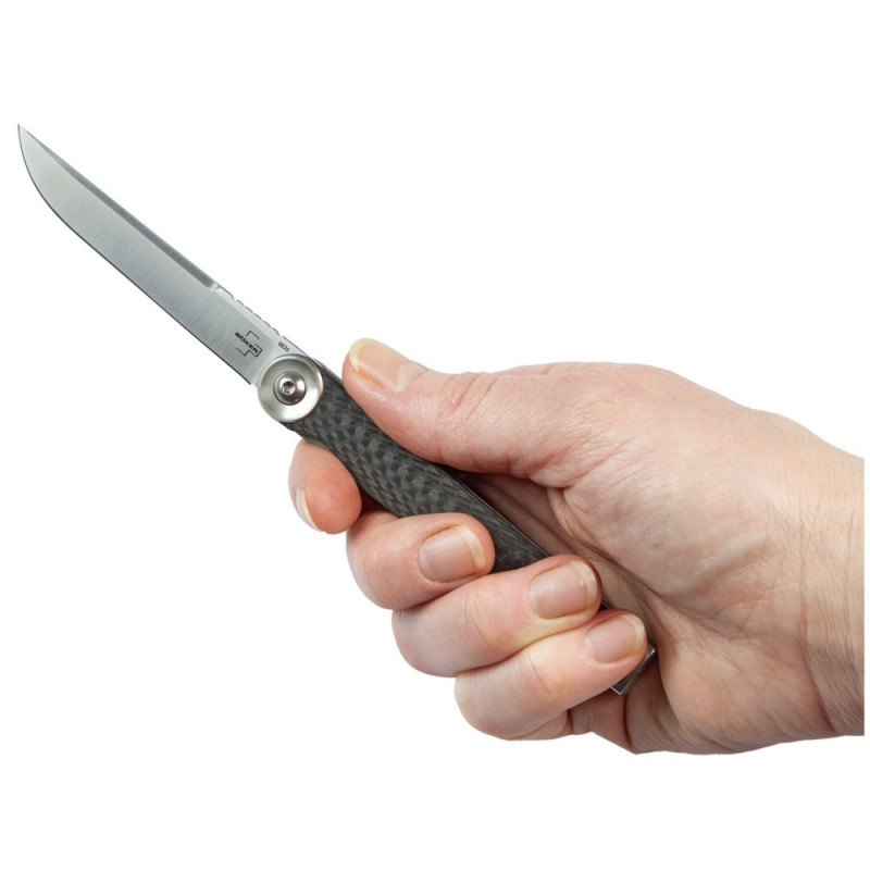 Нож складной Boker Plus Kaizen Carbon (длина 180 мм, лезвие 75 мм), карбон