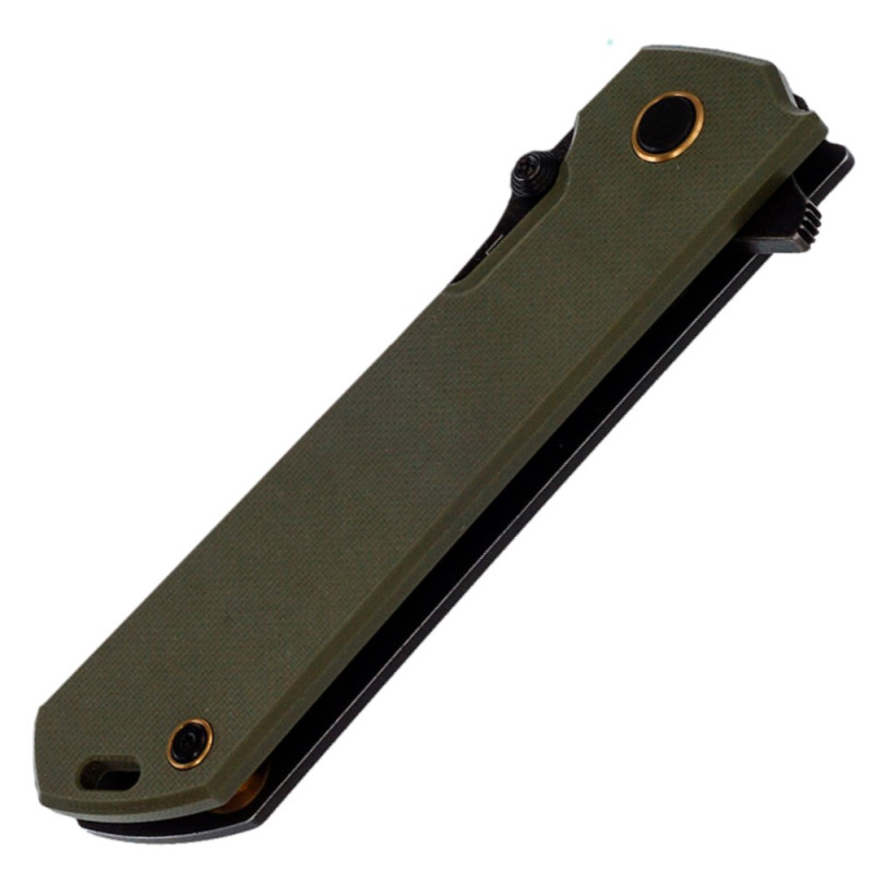 Ніж складаний Boker Plus Kihon Assisted (довжина 199 мм, лезо 85 мм, чорне), оливковий