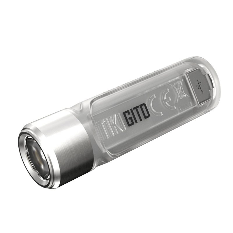 Ліхтар наключний Nitecore TIKI GITD (Osram P8+UV, 300 люмен, 7 режимів, USB-С), люмінесцентний