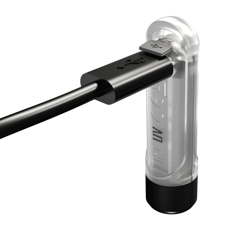 Ліхтар наключний ультрафіолетовий Nitecore Tiki UV (UV 1 Вт, 365 нм, CRI 70 Lm, 5 режимів, USB-C)