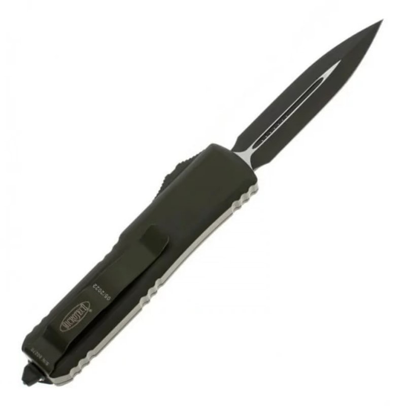 Ніж автоматичний Microtech UTX-85 Double Edge Cerakote OD Green (довжина: 191 мм, лезо: 79 мм)