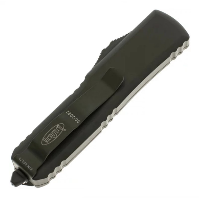 Ніж автоматичний Microtech UTX-85 Double Edge Cerakote OD Green (довжина: 191 мм, лезо: 79 мм)