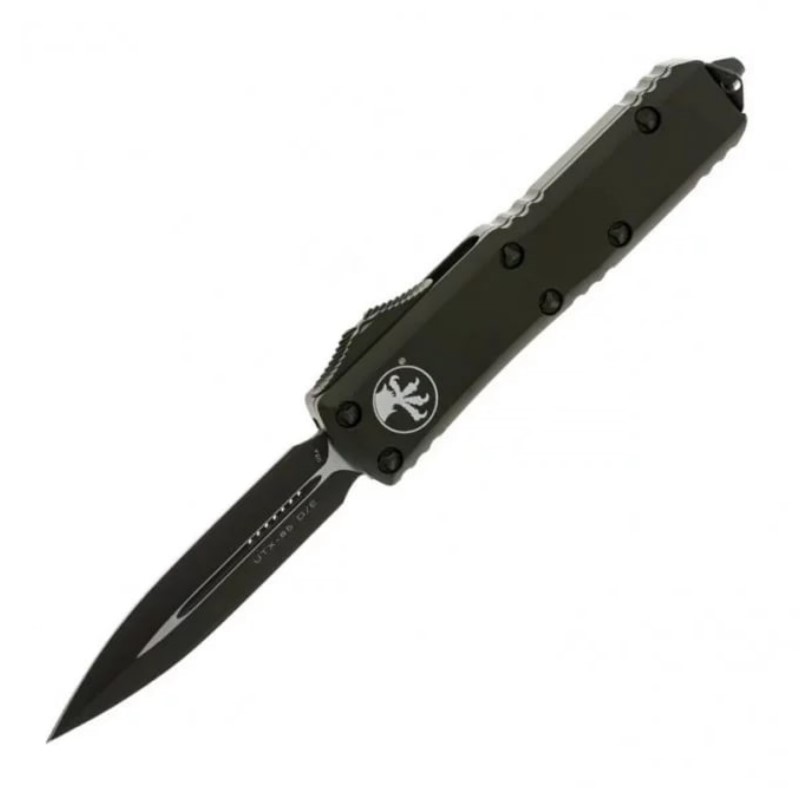 Ніж автоматичний Microtech UTX-85 Double Edge Cerakote OD Green (довжина: 191 мм, лезо: 79 мм)