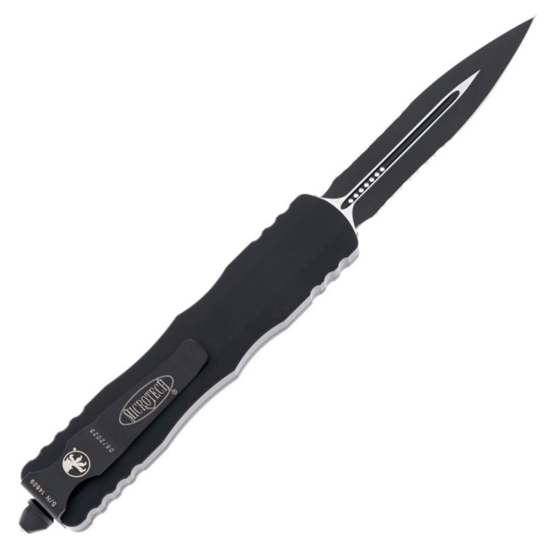 Ніж автоматичний Microtech Dirac Double Edge Tactical напівсерейтор (довжина: 184 мм, лезо: 74 мм)