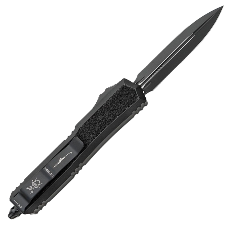 Ніж автоматичний Microtech Makora Double Edge BB Tactical (довжина 215 мм, лезо 82 мм), чорний