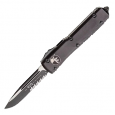 Ніж автоматичний Microtech Ultratech Drop Point напівсерейтор (довжина: 212 мм, лезо: 85 мм)