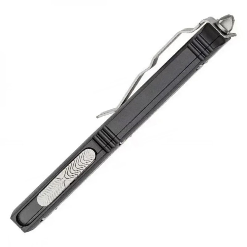 Ніж автоматичний Microtech Ultratech Bayonet Stonewash (довжина: 213 мм, лезо: 86 мм), чорний