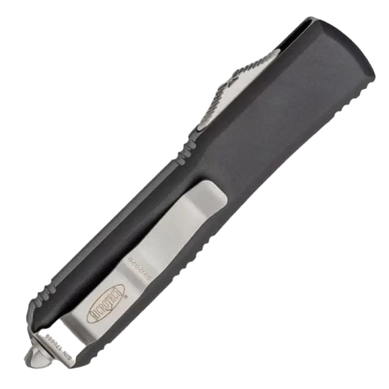Ніж автоматичний Microtech Ultratech Bayonet Stonewash (довжина: 213 мм, лезо: 86 мм), чорний