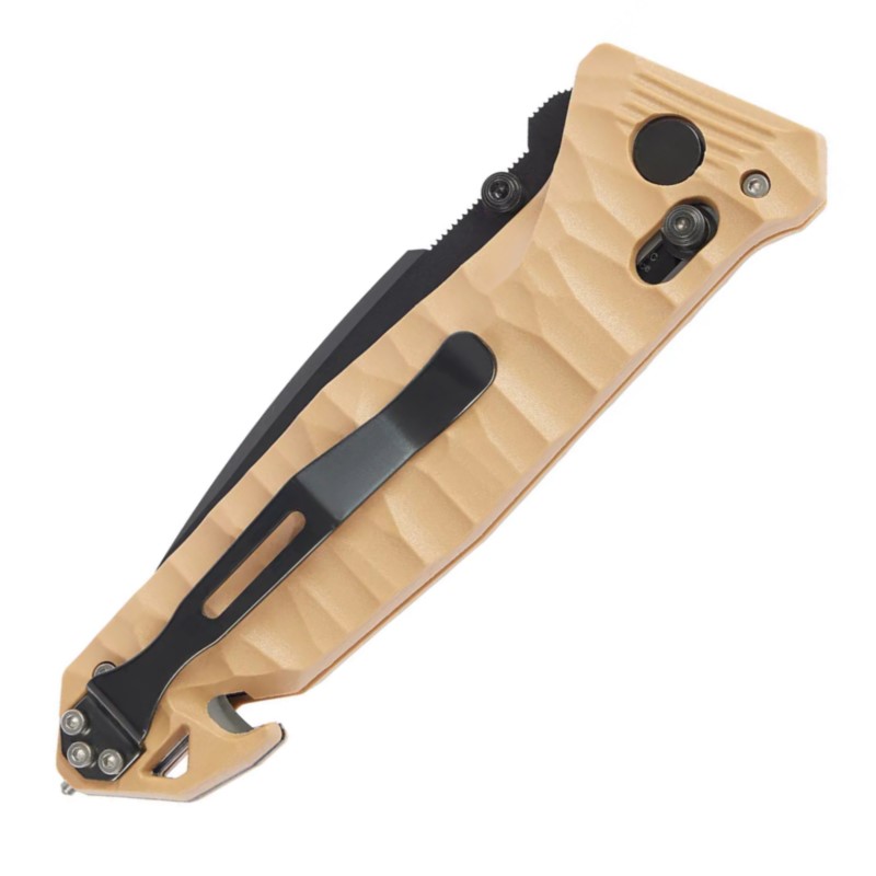 Ніж TB Outdoor CAC S200 Army Knife PA6 напівсерейтор (довжина 230 мм, лезо 85 мм), пісочний