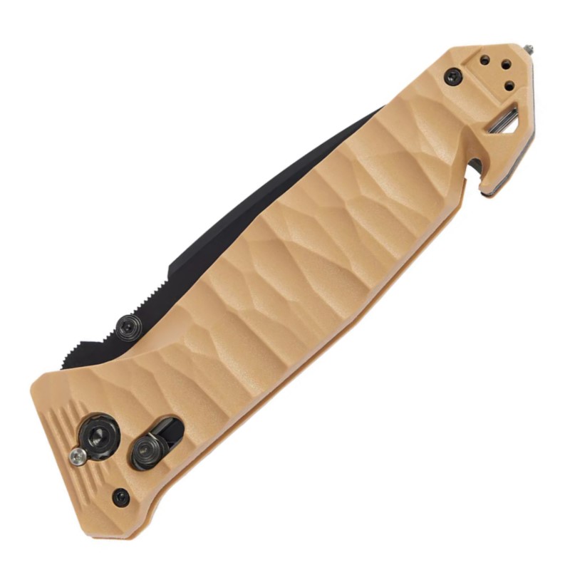 Ніж TB Outdoor CAC S200 Army Knife PA6 напівсерейтор (довжина 230 мм, лезо 85 мм), пісочний