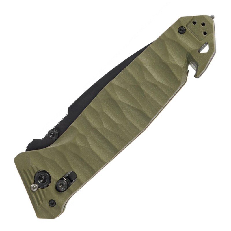 Ніж TB Outdoor CAC S200 Army Knife G10 напівсерейтор (довжина 230 мм, лезо 85 мм), оливкове