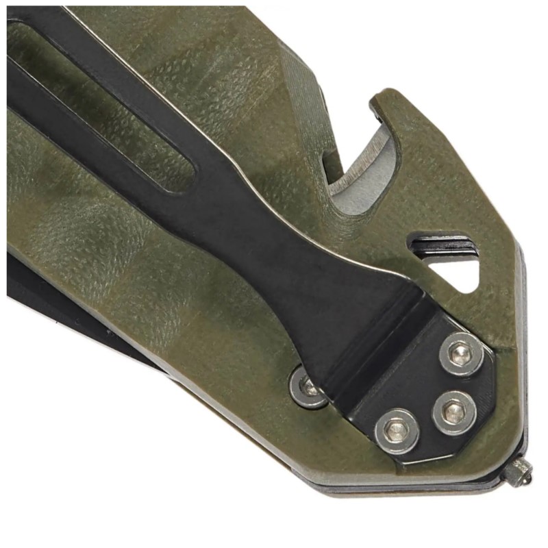 Ніж TB Outdoor CAC S200 Army Knife G10 напівсерейтор (довжина 230 мм, лезо 85 мм), оливкове