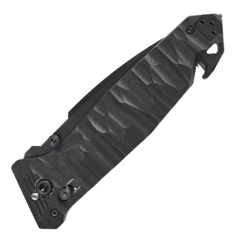 Ніж TB Outdoor CAC S200 Army Knife G10 напівсерейтор (довжина 230 мм, лезо 85 мм), чорний