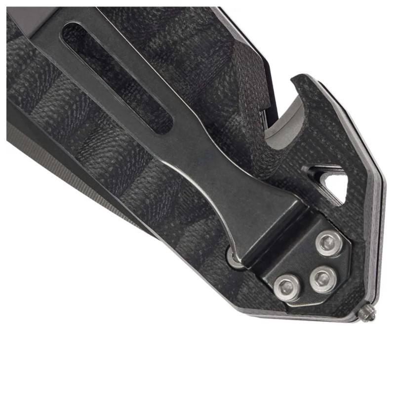 Ніж TB Outdoor CAC S200 Army Knife G10 напівсерейтор (довжина 230 мм, лезо 85 мм), чорний