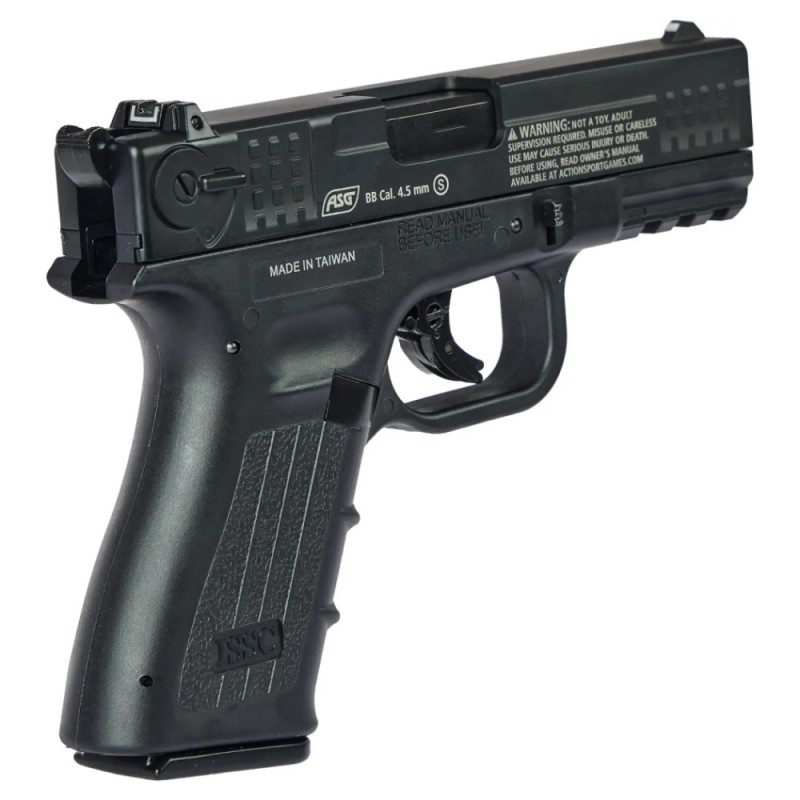 Пистолет пневматический ASG ISSC M22 Blowback (4,5mm), черный