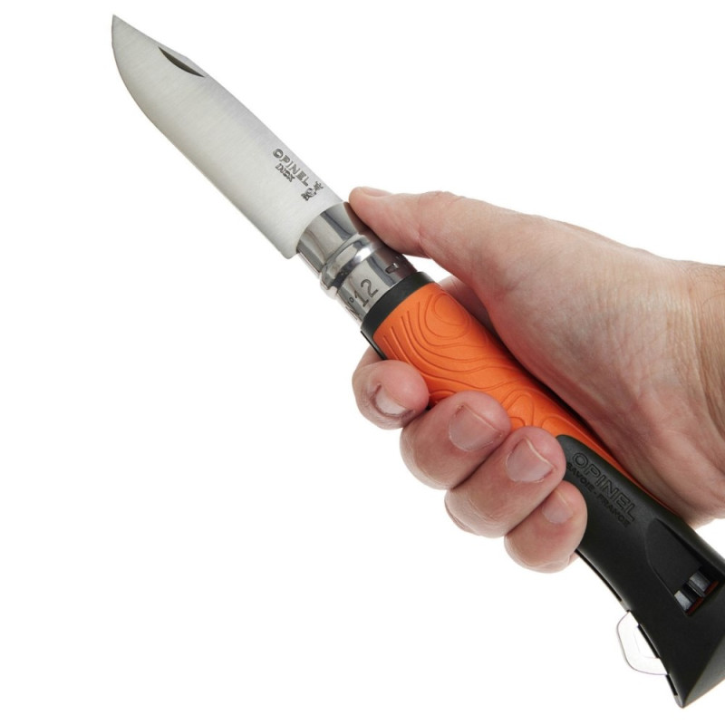 Ніж складаний, мультитул Opinel №12 Explore Tick Remover (довжина: 280 мм, 3 функції), оранжевий