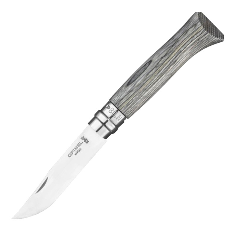 Ніж складаний Opinel №8 Laminated (довжина: 190мм, лезо: 85мм), сірий