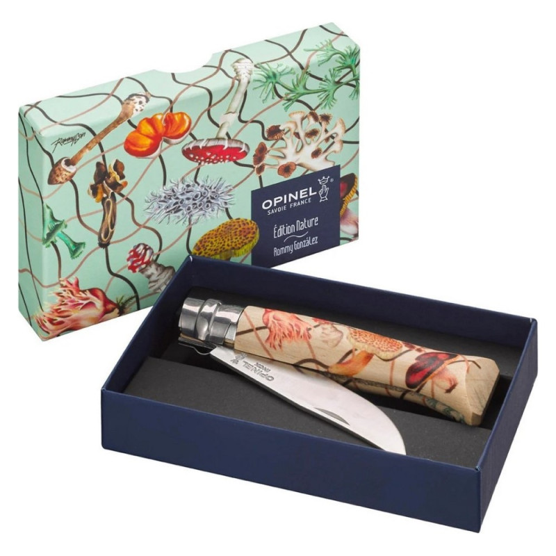 Ніж складаний Opinel №8 LE Nature by Rommy Gonzalez (довжина: 190мм, лезо: 85мм)