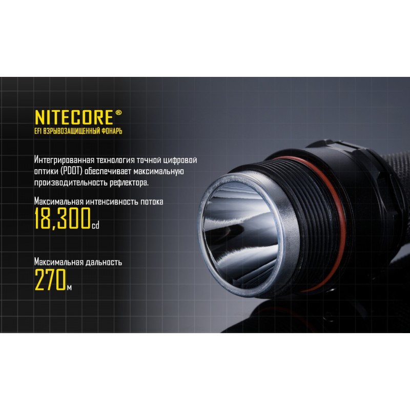 Высокопроизводительный фонарь Nitecore EF1 взрывозащищенный