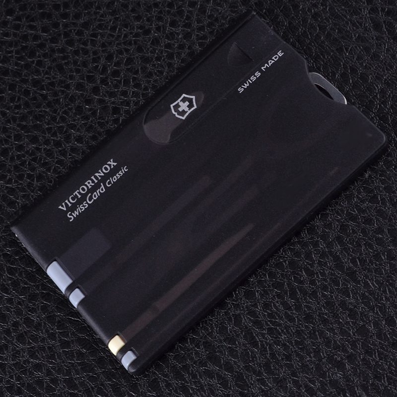 Набор Victorinox Swisscard (82х54х4мм, 10 функций), черный прозрачный 0.7133.T3