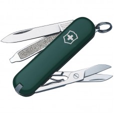 Нож складной, мультитул Victorinox Classic SD (58мм, 7 функций), зеленый 0.6223.4
