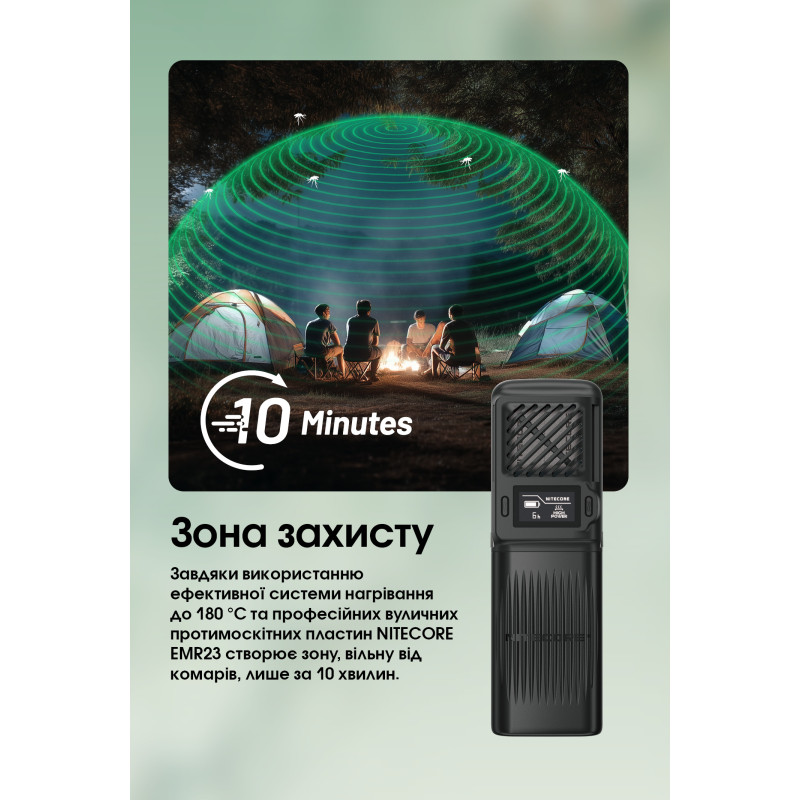 2в1 Фумігатор бездротовий, Power Bank Nitecore EMR23 (QC 3.0, 8000mAh)
