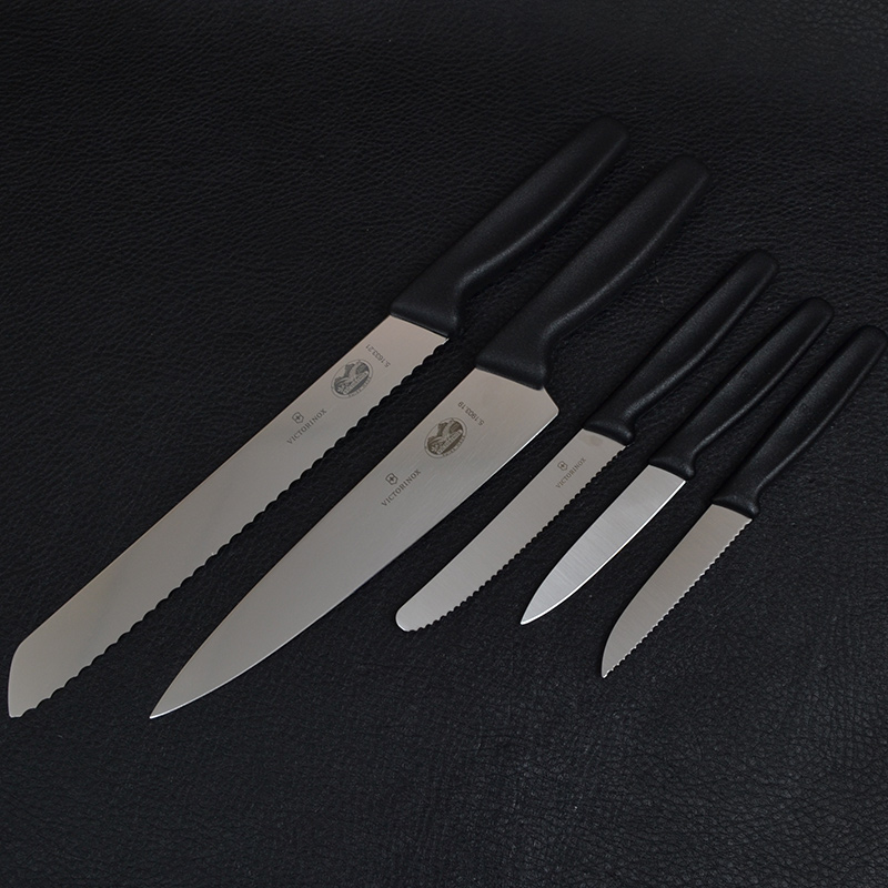 Набір кухонних ножів Victorinox (5 предметів), чорний 5.1163.5