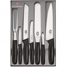 Набір кухонних ножів Victorinox (7 предметів), чорний 5.1103.7
