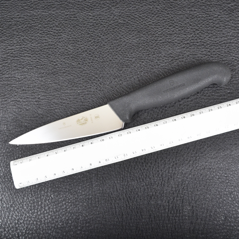 Ніж кухонний, побутовий Victorinox Fibrox (лезо: 120мм), чорний 5.2003.12