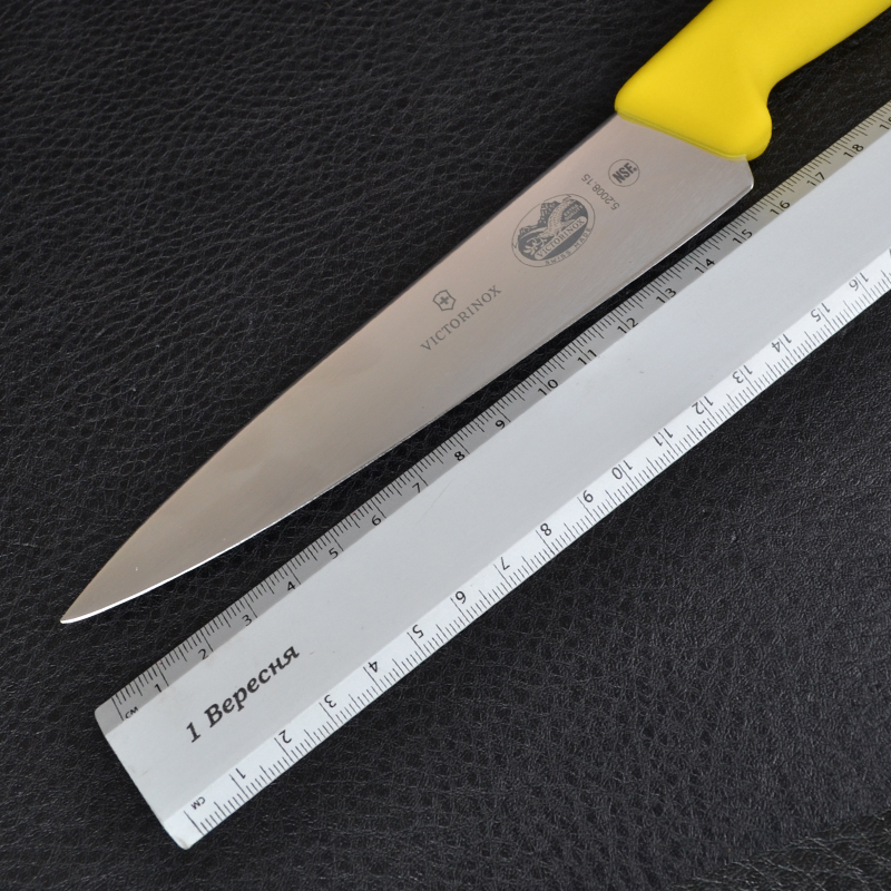 Ніж кухонний, побутовий Victorinox Fibrox (лезо: 150мм), жовтий 5.2008.15