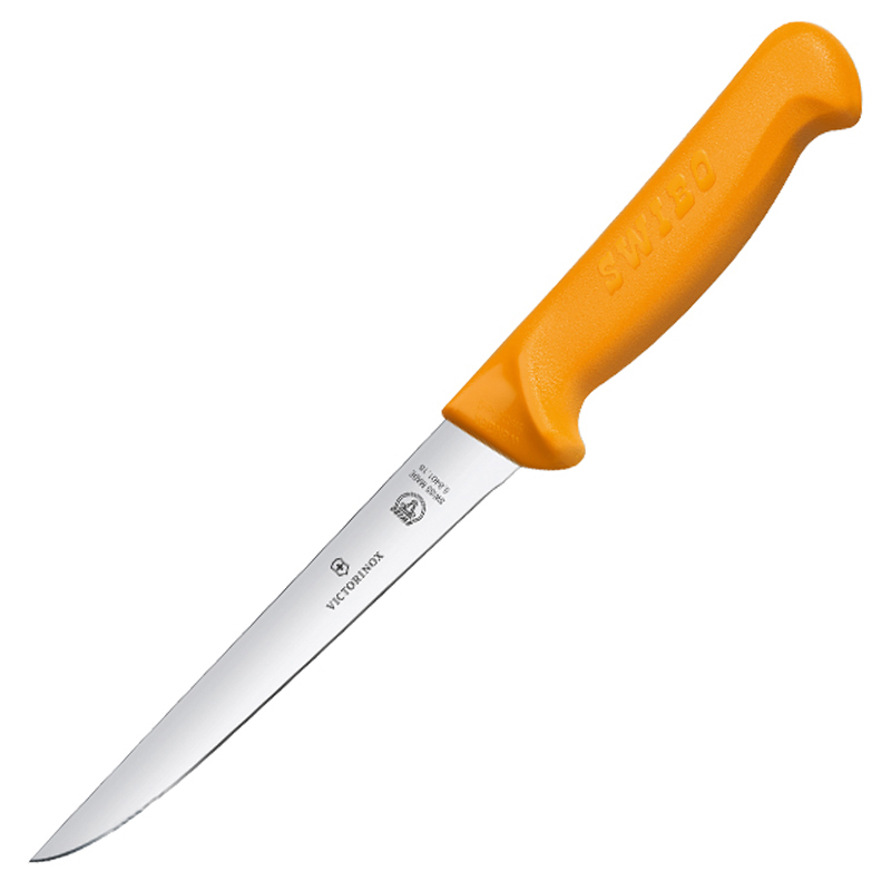 Нож кухонный, бытовой Victorinox Swibo Boning (лезвие: 180мм), желтый 5.8401.18