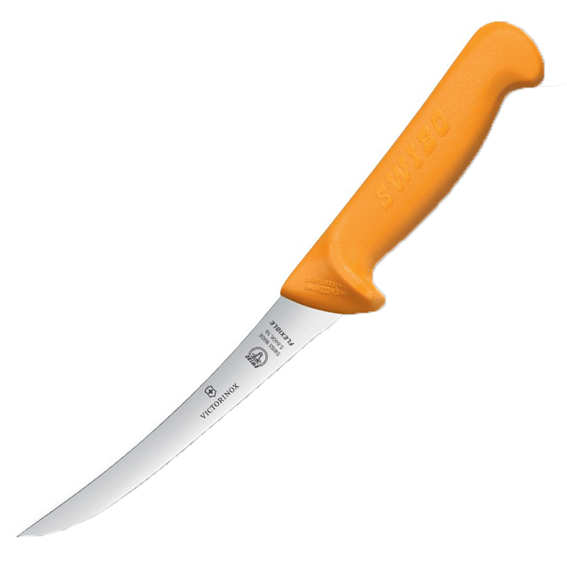 Нож кухонный, бытовой Victorinox Swibo Boning Flex (лезвие: 160мм), желтый 5.8406.16