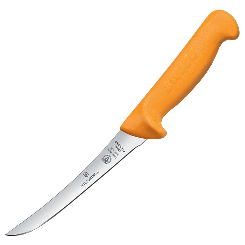 Нож кухонный, бытовой Victorinox Swibo Boning Semi-Flex (лезвие: 160мм), желтый 5.8404.16