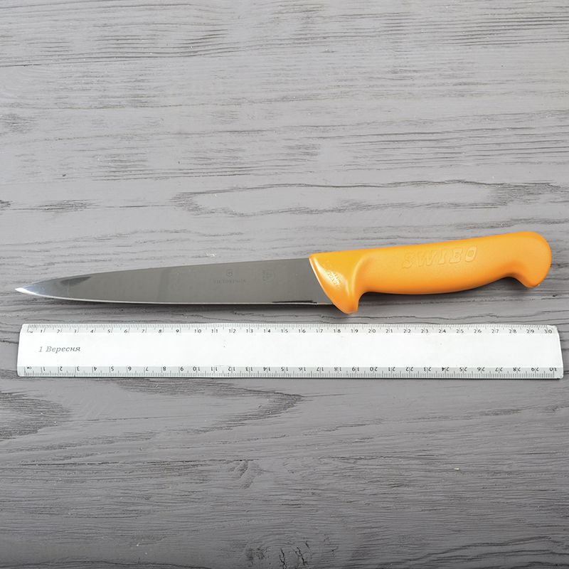 Ніж кухонний, побутовий Victorinox Swibo Boning & Sticking (лезо: 180мм), жовтий 5.8412.18